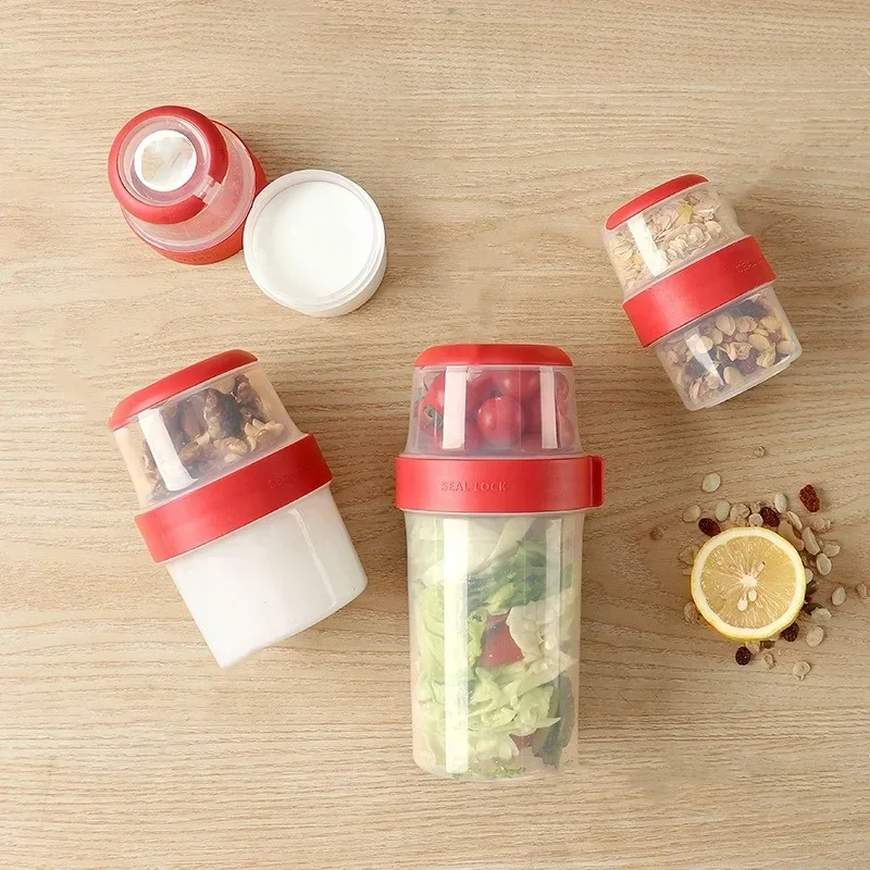 Meal Prep Yogurt Containers - 더블 레이어 봉인 된 구획 크리스퍼