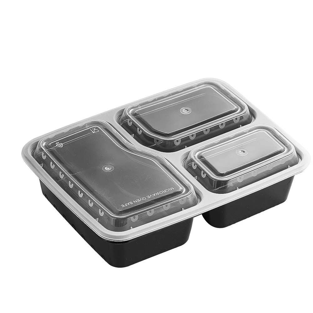 Meal Prep Freezer - 7팩 3칸 식사 준비 용기 뚜껑이