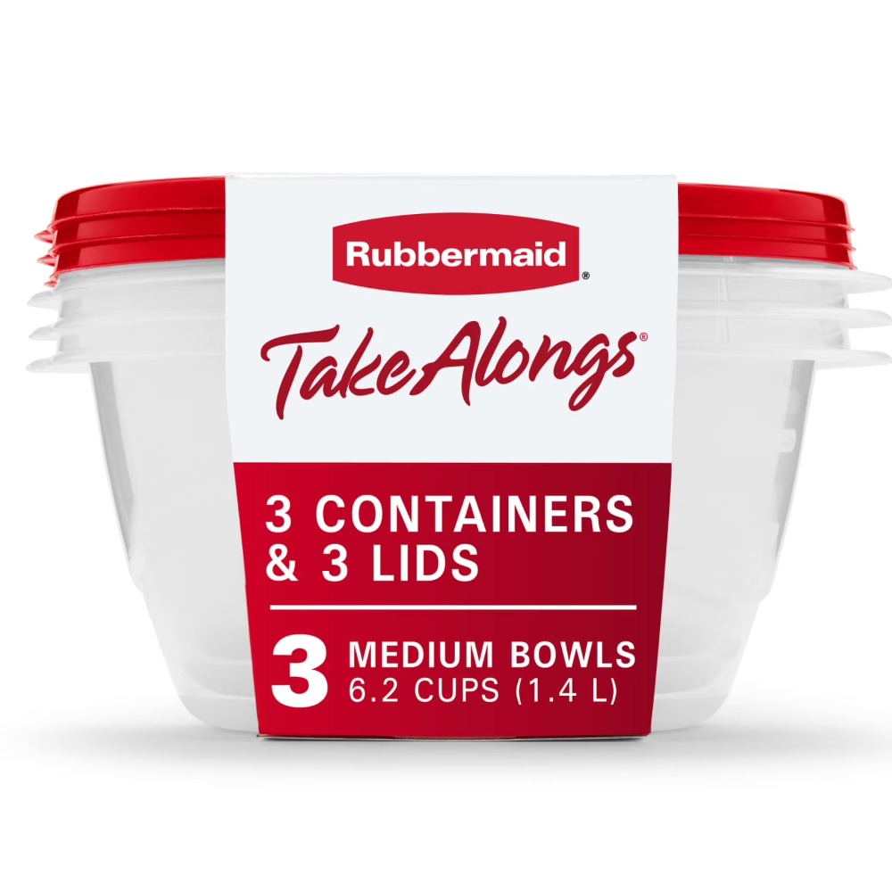 Meal Prep Container - 뚜껑이 있는 대형 원형 식품 보관