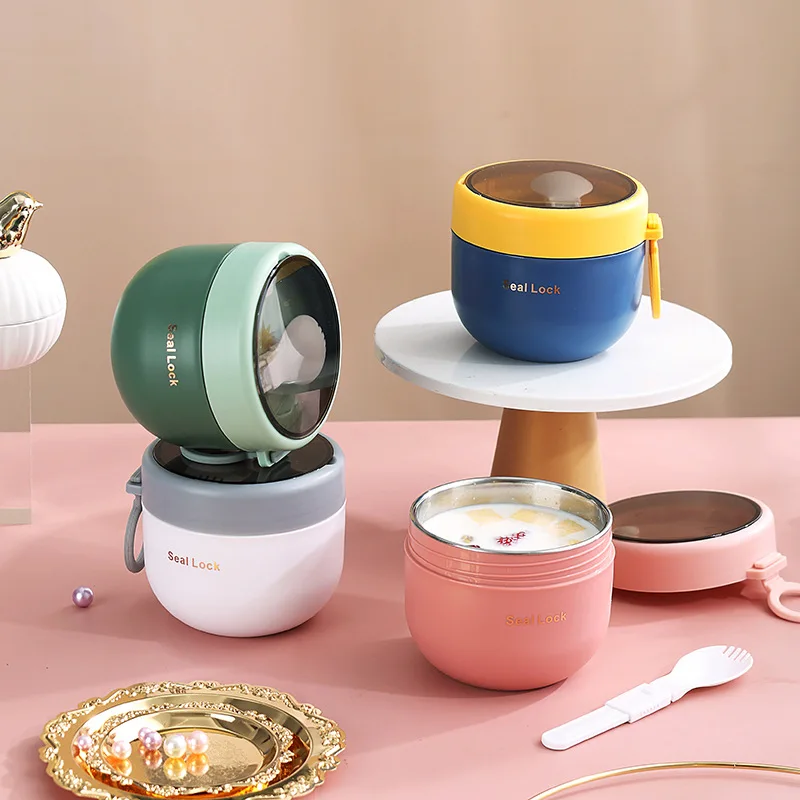 Meal Prep Yogurt Containers - 600ml/800ml 포크 시리얼 요구르트 샐러드 수프