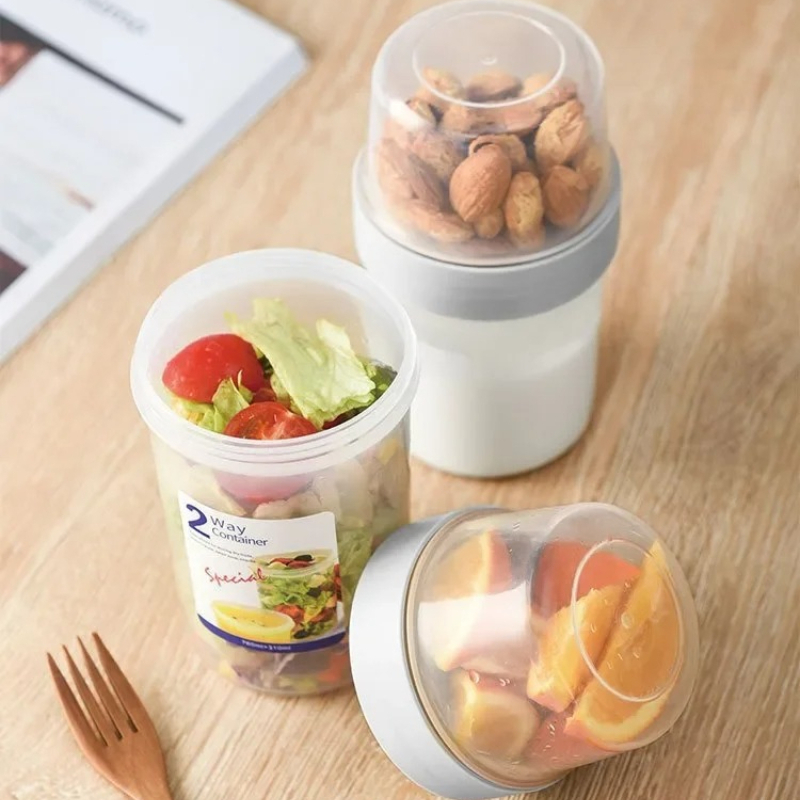Meal Prep Yogurt Containers - 아침 식사용 오트밀 시리얼 견과류 요거트