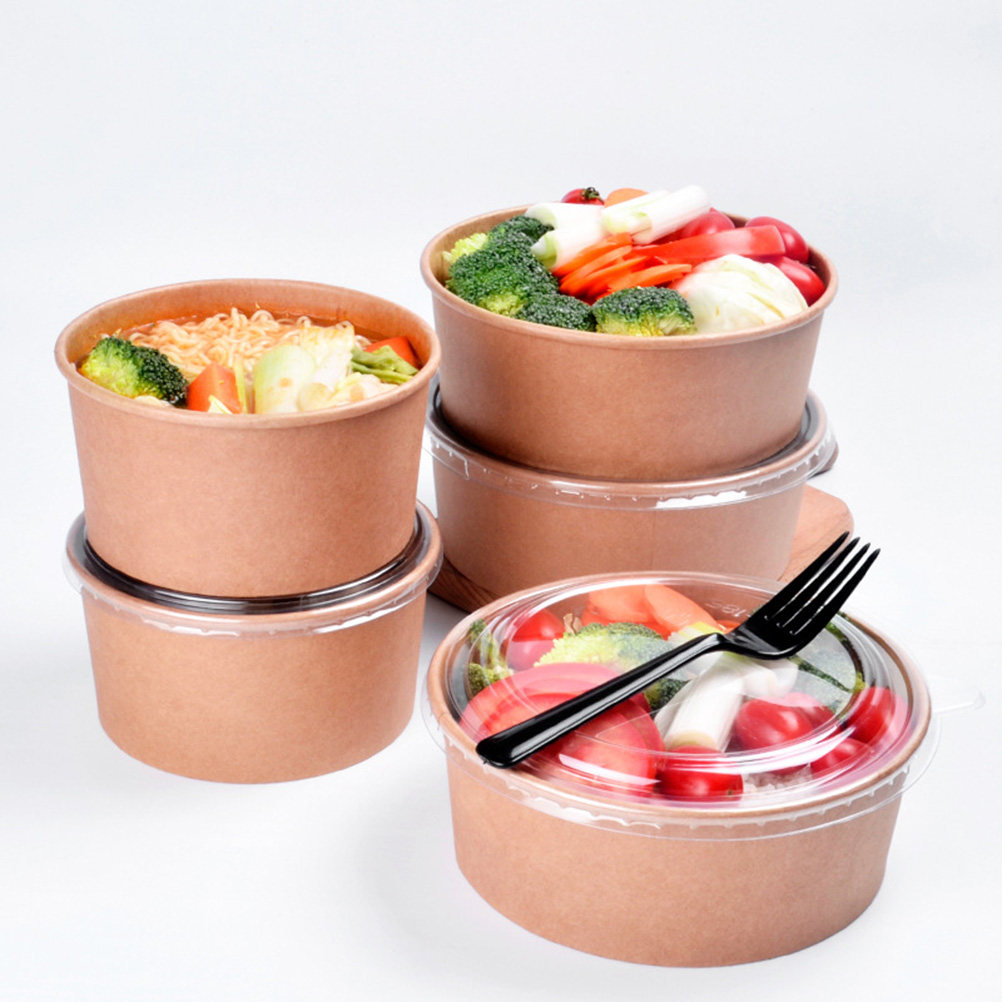 Meal Prep Container - 20개 크라프트 종이 그릇, 새지 않는
