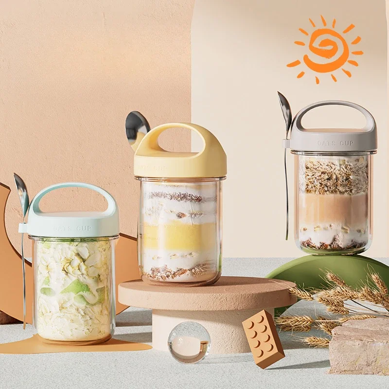 Meal Prep Yogurt Containers - 420ML 새로운 아침 식사 컵 오트밀