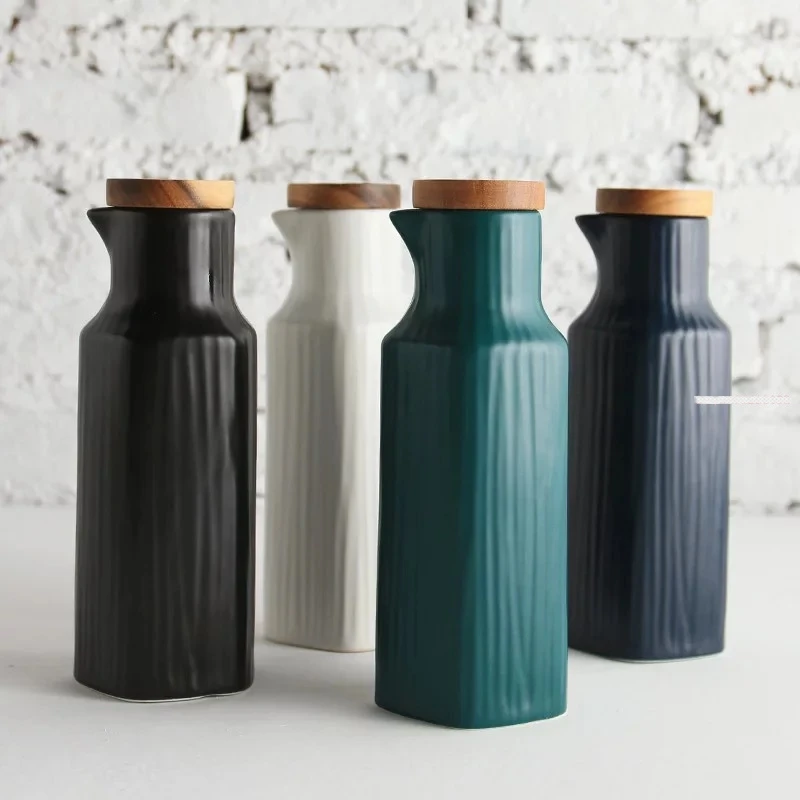 Herb Keeper Bottle - 뚜껑이 있는 가정용 주방 조미료통, 세라믹