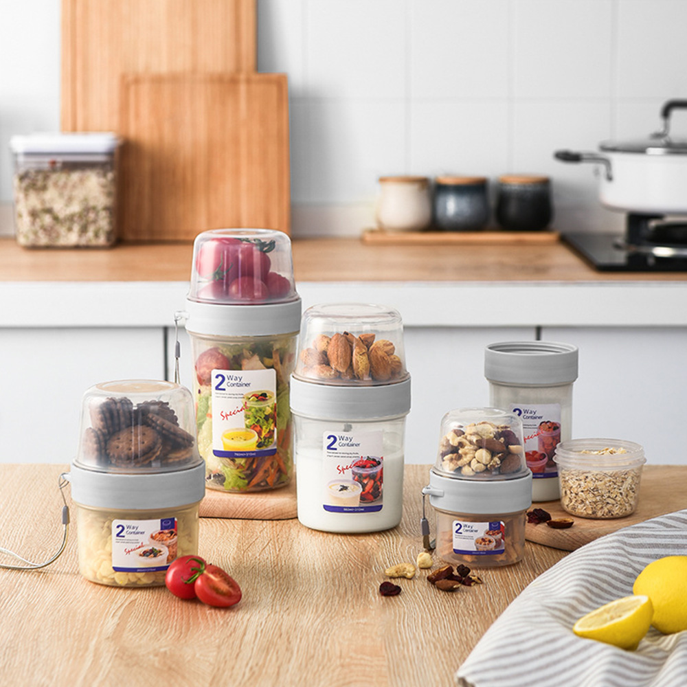 Meal Prep Yogurt Containers - 2 레이어 요구르트 샐러드 봉인 된