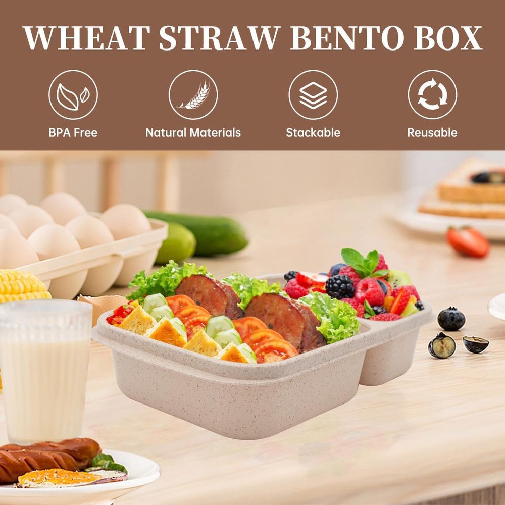 4팩 도시락 세트, 2칸 식사 준비용 용기(뚜껑 포함) - Meal Prep Container 리뷰 및 가격