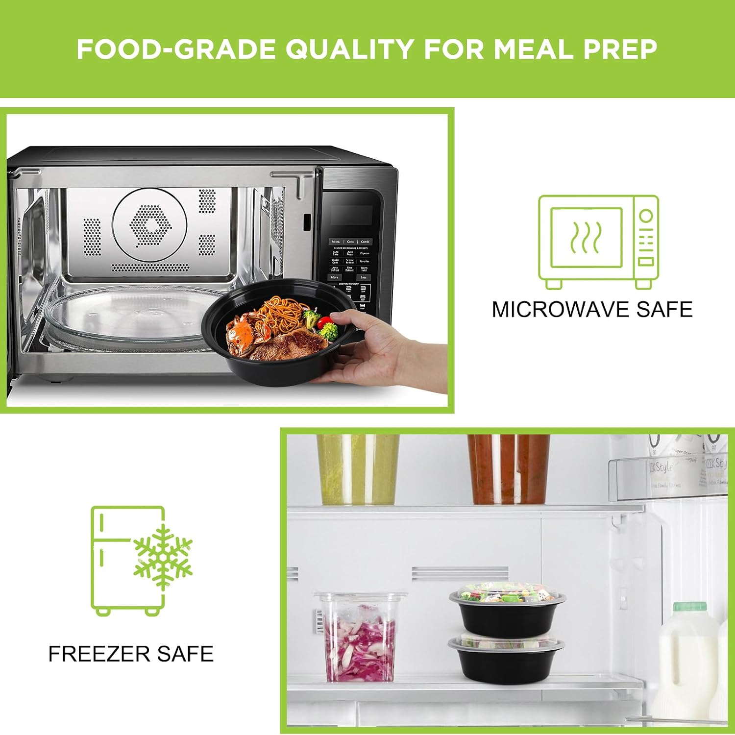 뚜껑이 있는 식사 준비용 용기 - 50개입 32온스 식 - Meal Prep Freezer 리뷰 및 가격