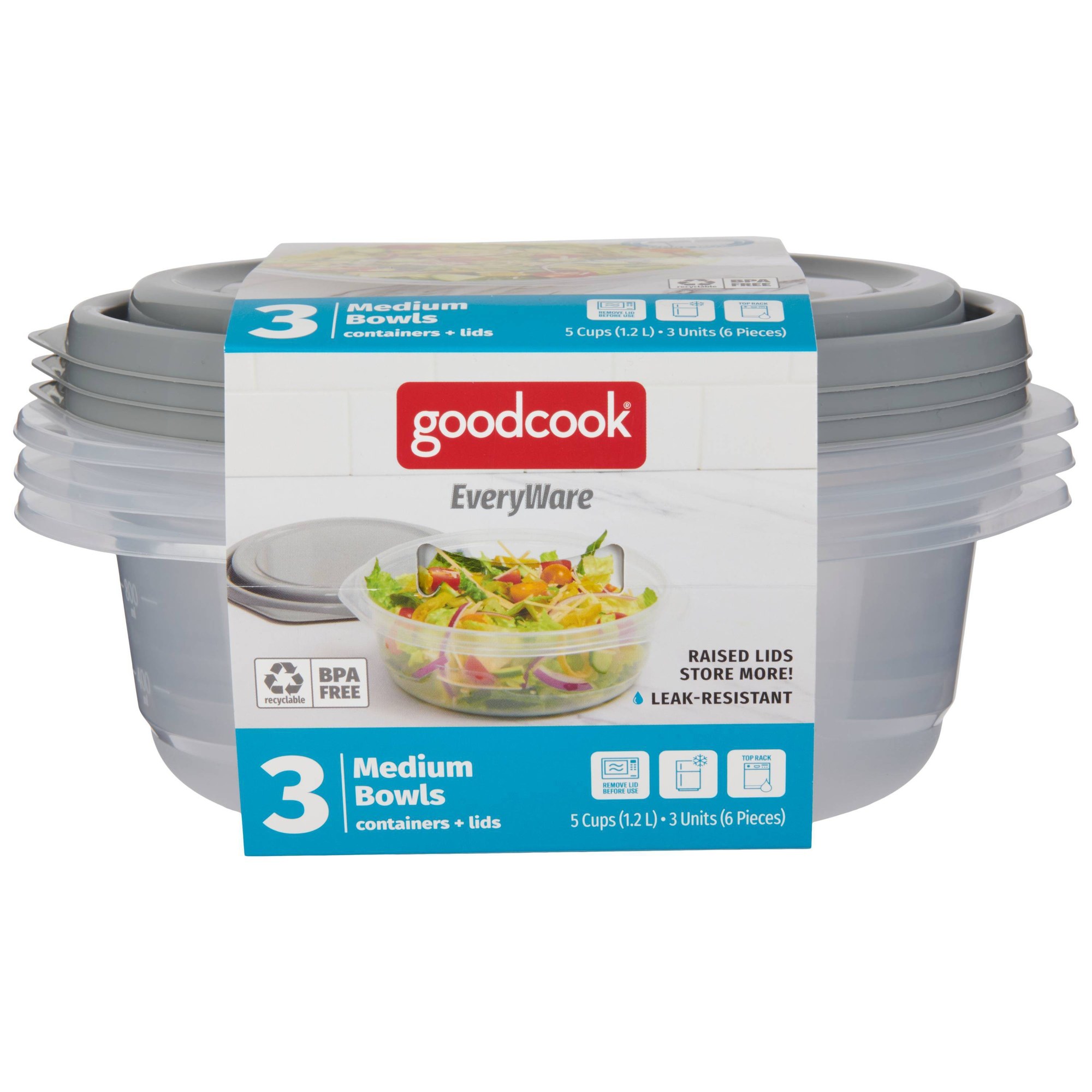 6개입 원형 5컵 음식 보관 용기(뚜껑 포함), 식사  - Meal Prep Container 리뷰 및 가격