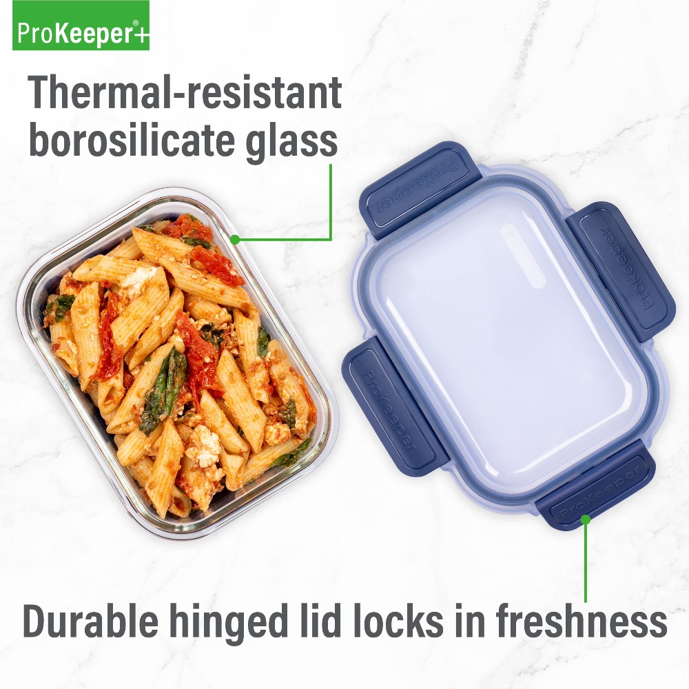2.8컵 유리 식품 보관 용기, 실리콘 바닥 및 밀폐형 - Meal Prep Freezer 리뷰 및 가격