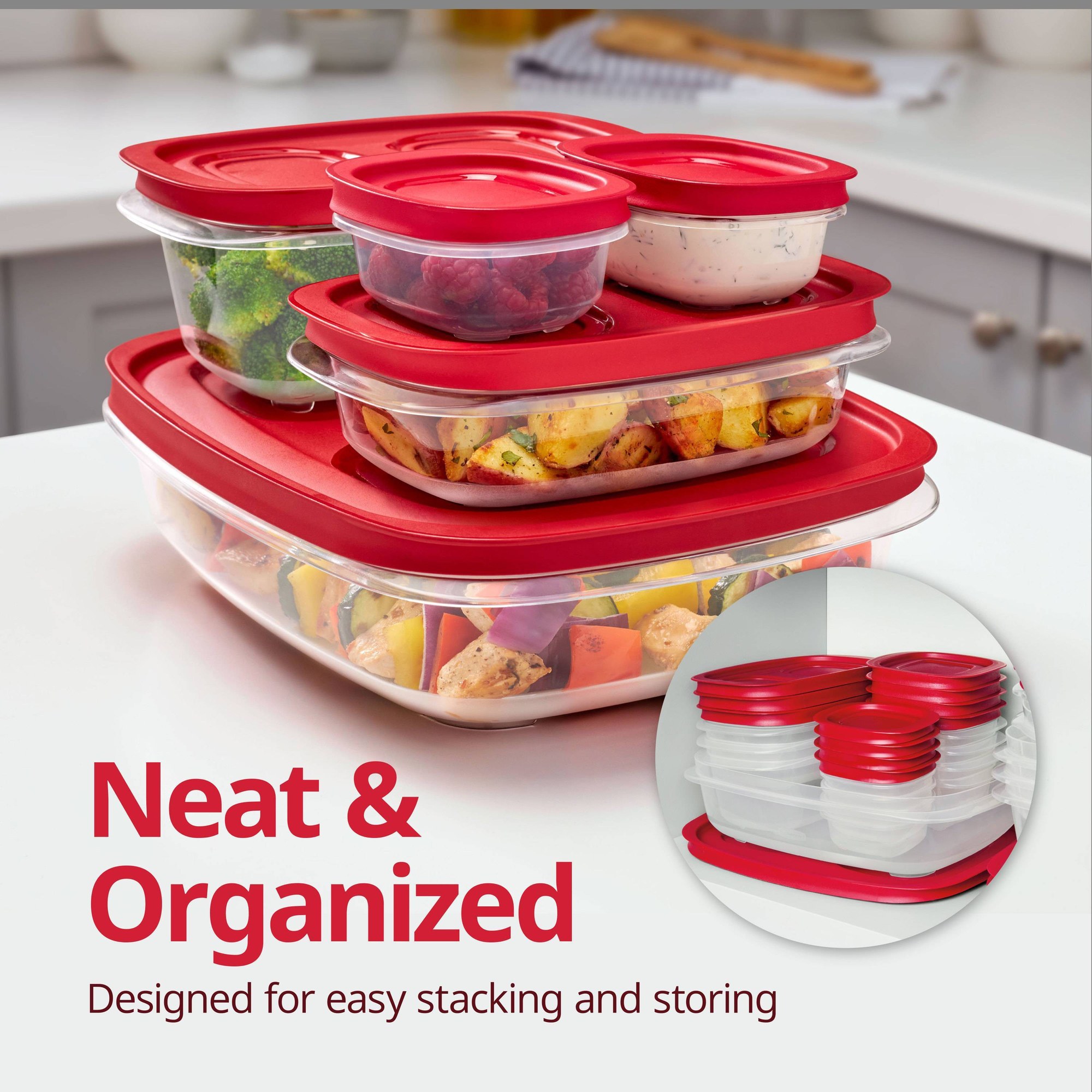 주방 식사 준비를 위한 간편한 뚜껑이 있는 빨간색 직사 - Meal Prep Container 리뷰 및 가격
