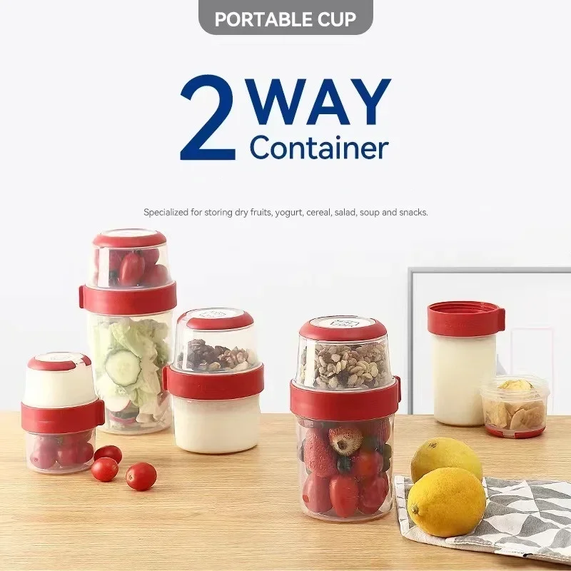 더블 레이어 봉인 된 구획 크리스퍼 상자 오트밀 너트  - Meal Prep Yogurt Containers 리뷰 및 가격