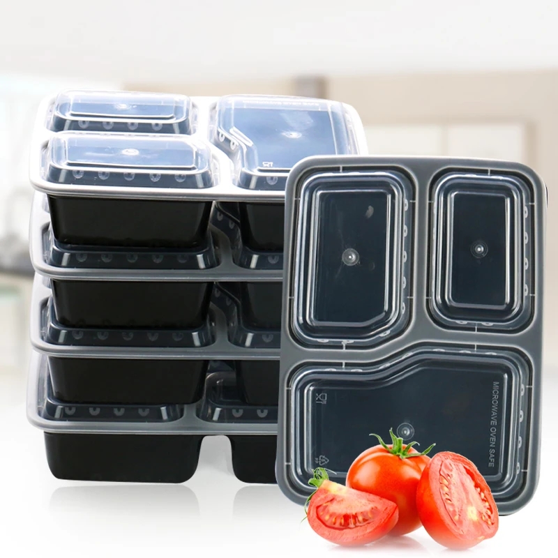 7팩 3칸 식사 준비 용기 뚜껑이 있는 매우 두꺼운 식 - Meal Prep Freezer 리뷰 및 가격