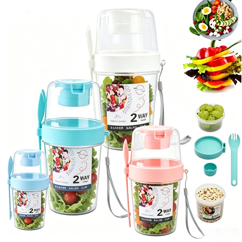 휴대용 샐러드 컵, 이중 오트밀 컵, 요구르트, 견과류 - Meal Prep Yogurt Containers 리뷰 및 가격