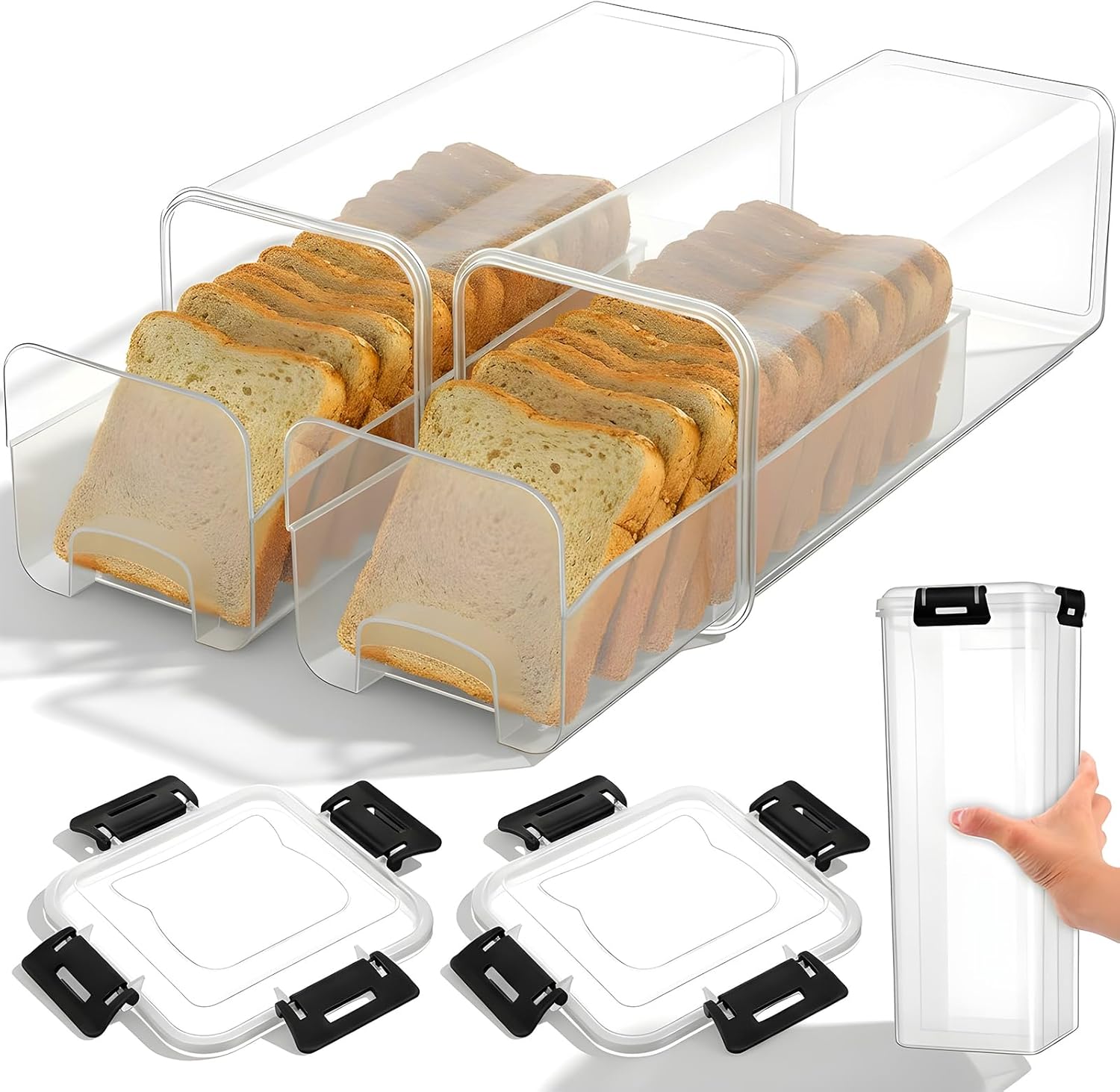 밀폐형 뚜껑이 있는 빵 보관 용기, 서랍형 트레이가 있 - Meal Prep Container 리뷰 및 가격