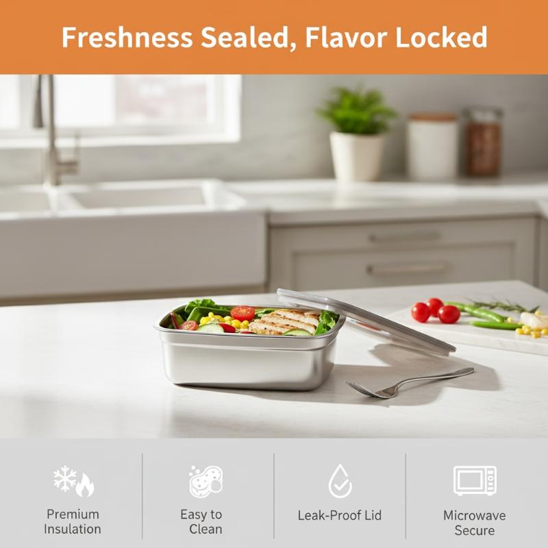 스테인레스 스틸 캠핑 도시락 상자 밀봉형 누출 방지 도 - Meal Prep Freezer 리뷰 및 가격