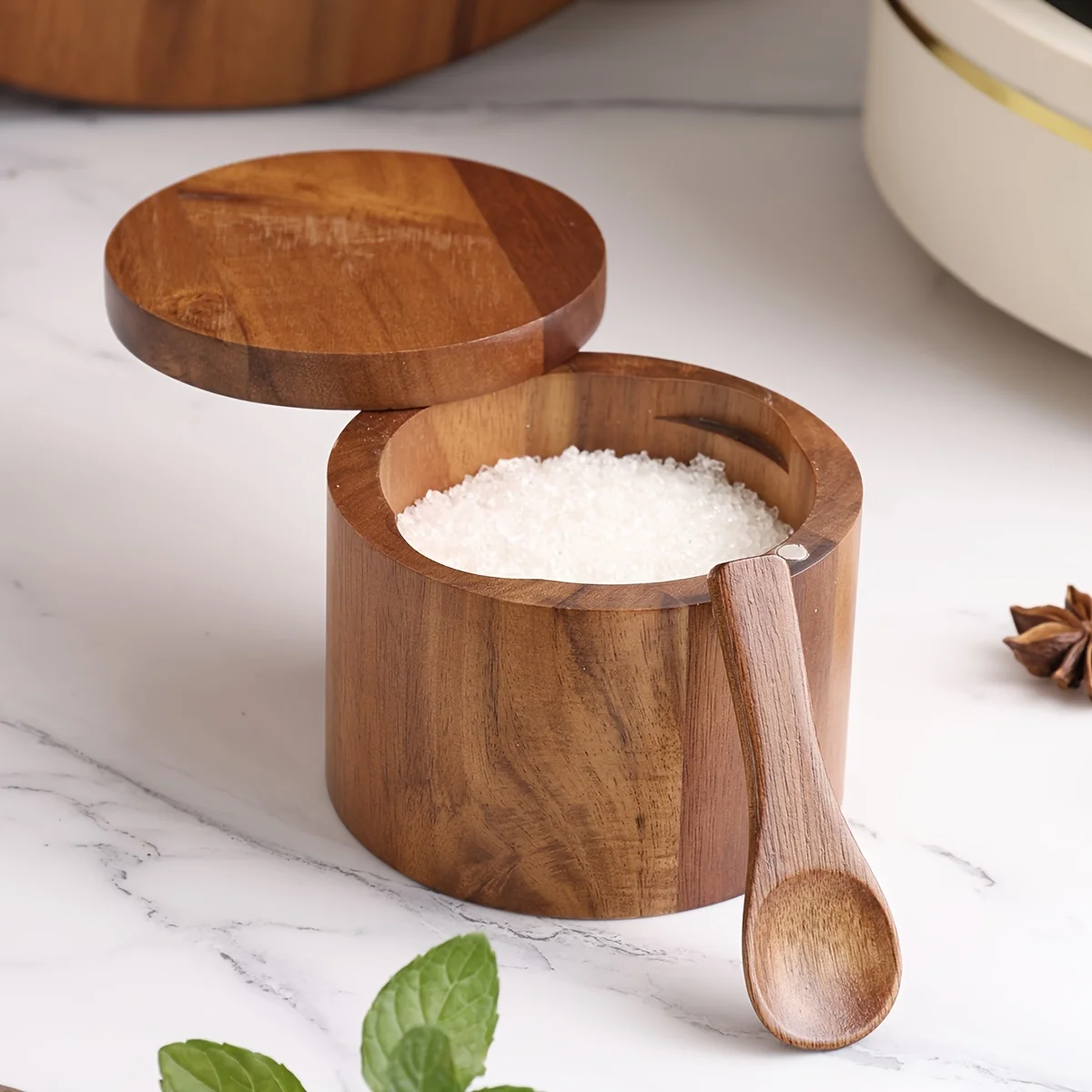 아카시아 나무 소금통(숟가락 포함) 원목 양념통 후추통 - Herb Keeper Bottle 리뷰 및 가격