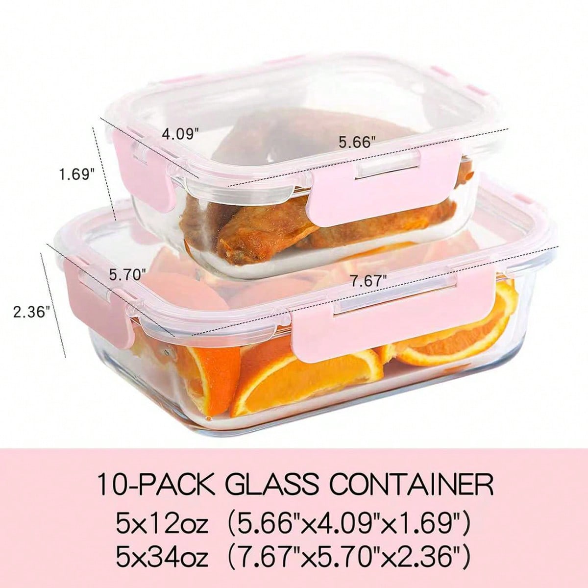 10팩 유리 밀프렙 용기, 뚜껑이 있는 밀폐형 식품 보 - Meal Prep Freezer 리뷰 및 가격
