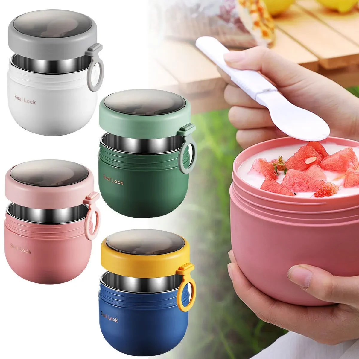 600ml/800ml 포크 시리얼 요구르트 샐러드 수프 - Meal Prep Yogurt Containers 리뷰 및 가격