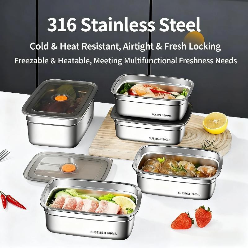 (BF06)스테인레스 스틸 캠핑 도시락 밀폐형 누수 방 - Meal Prep Freezer 리뷰 및 가격