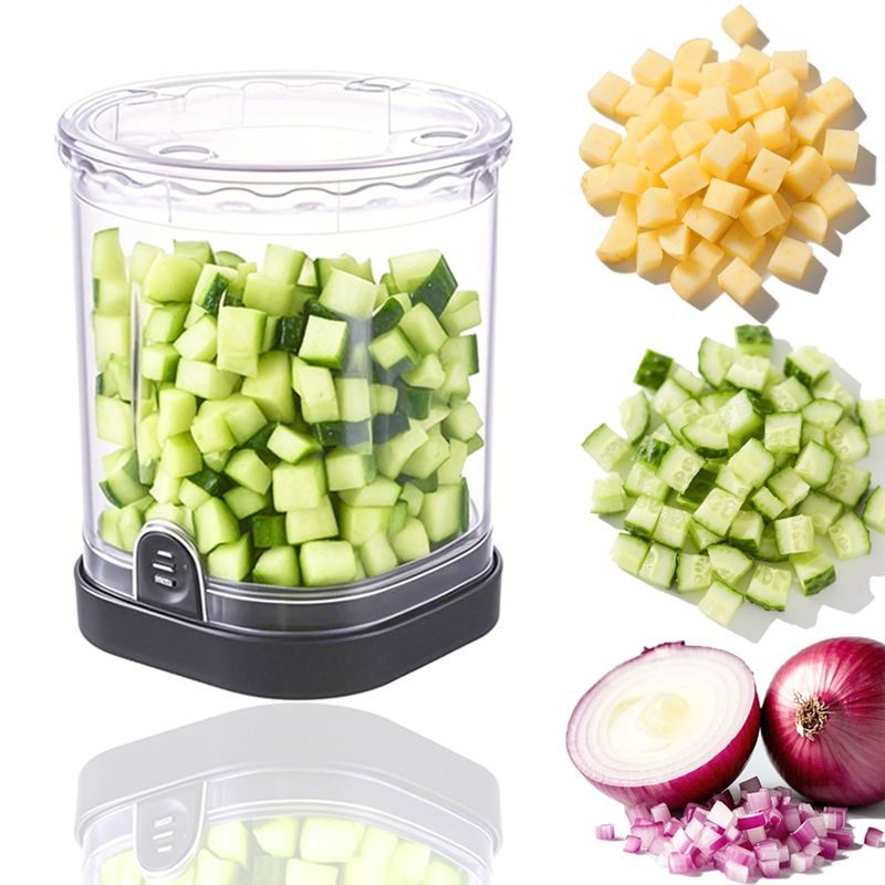 AS63-키친 가젯 과일 다이서, 슬라이스 컵, 속도  - Veggie Chopper Cup 리뷰 및 가격