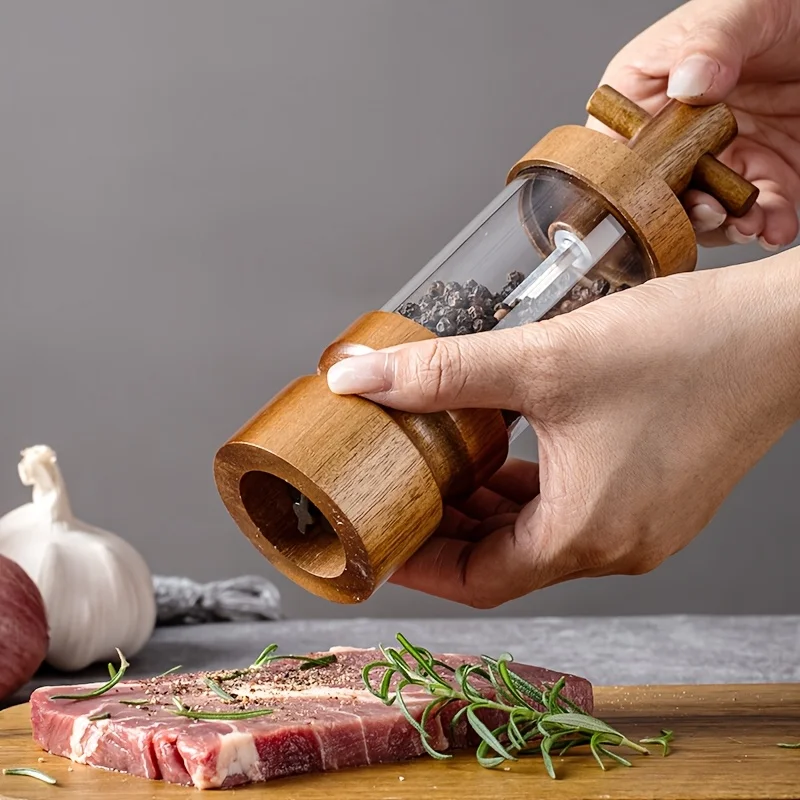 아카시아 나무 수동 후추 그라인더, 굵기 조절 가능,  - Herb Keeper Bottle 리뷰 및 가격