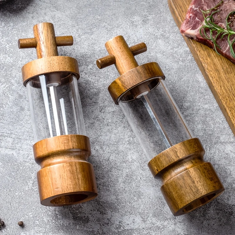 아카시아 나무 수동 후추 그라인더, 굵기 조절 가능,  - Herb Keeper Bottle 리뷰 및 가격