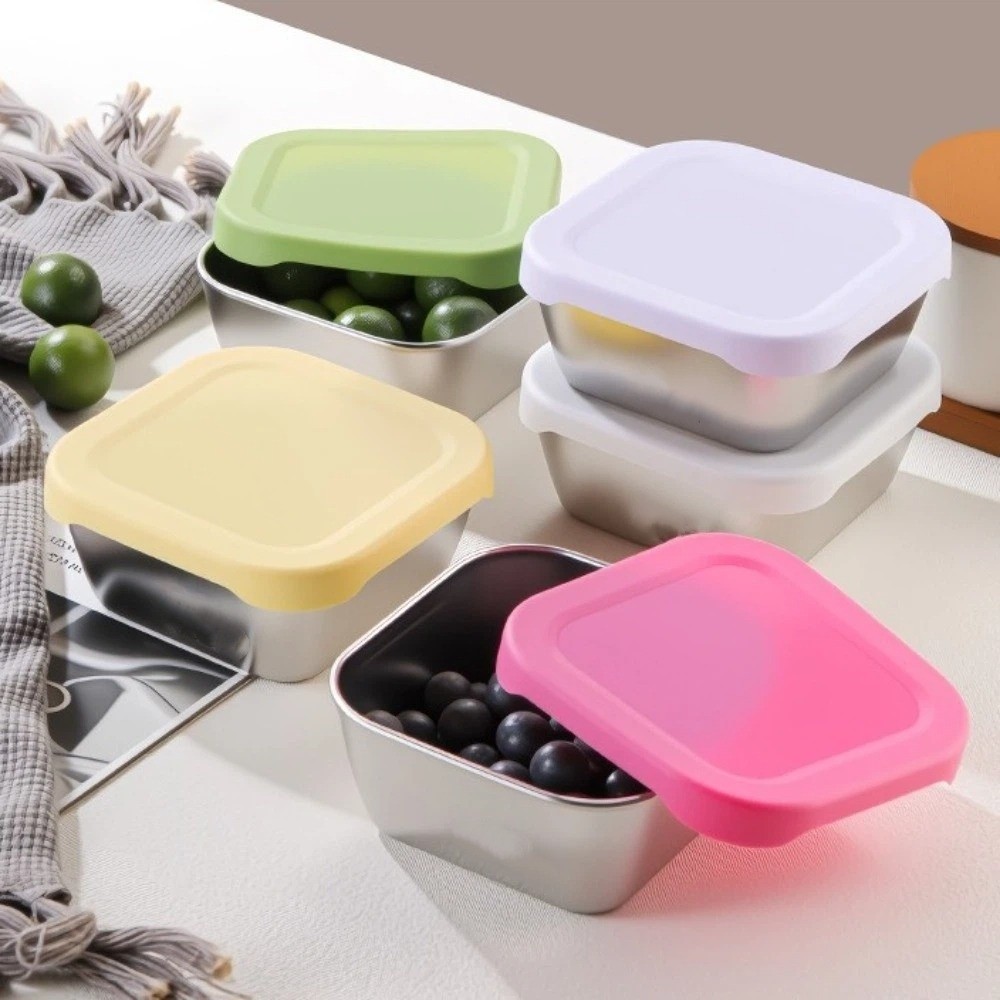 실리콘 뚜껑 스테인리스 스틸 신선도 유지 용기, 누수  - Meal Prep Healthy 리뷰 및 가격