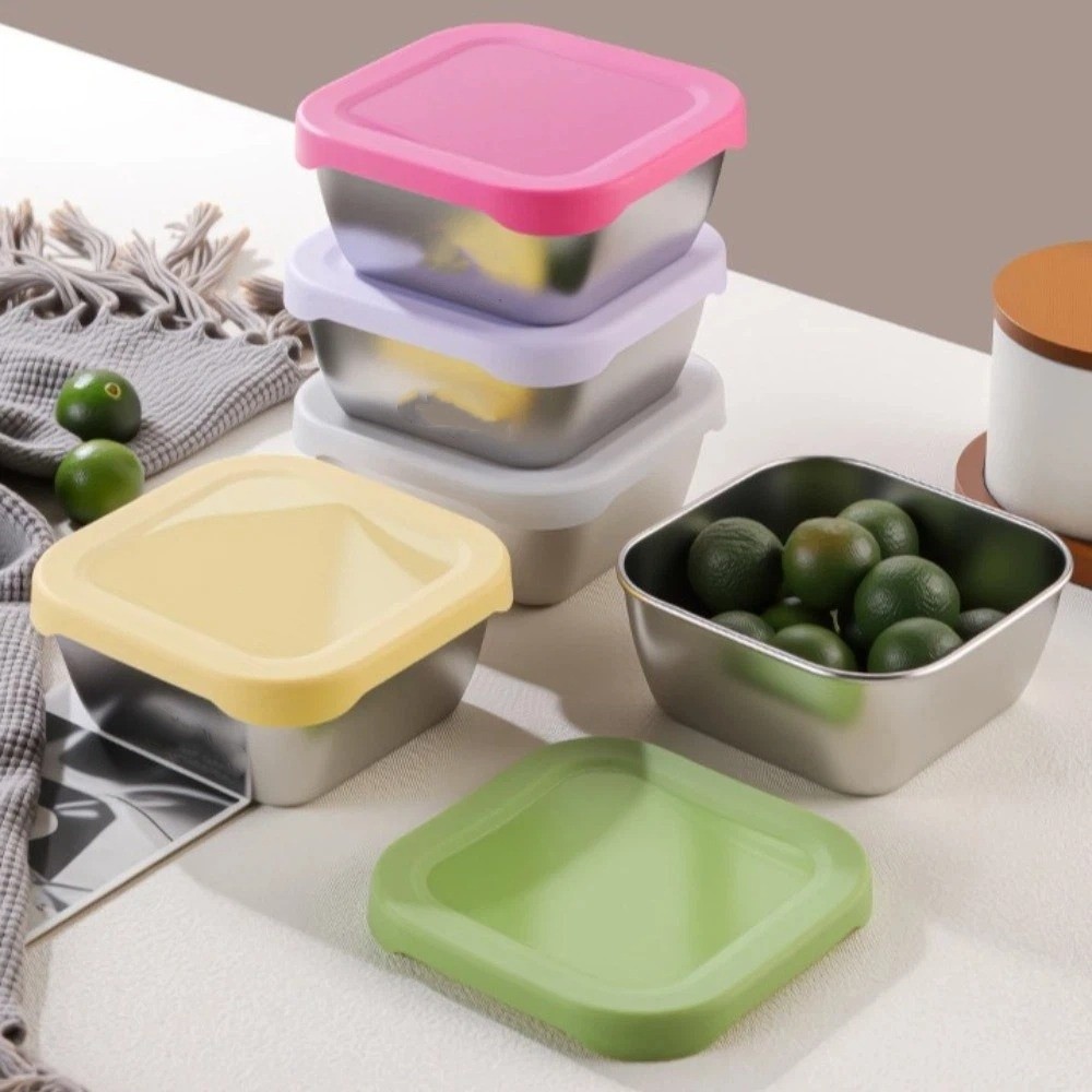 실리콘 뚜껑 스테인리스 스틸 신선도 유지 용기, 누수  - Meal Prep Healthy 리뷰 및 가격